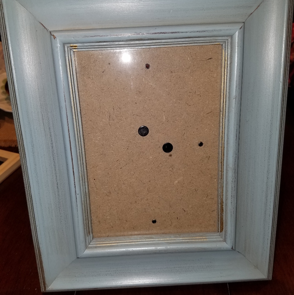 HOBBY LOBBY farmhouse style blue and gold picture frame